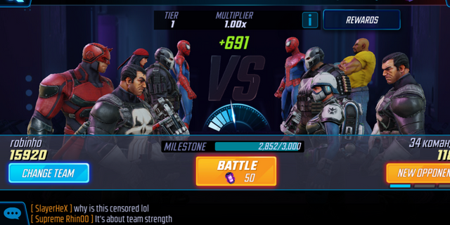 Now at Level 39 after almost at week in Marvel Strike Force — Steemit