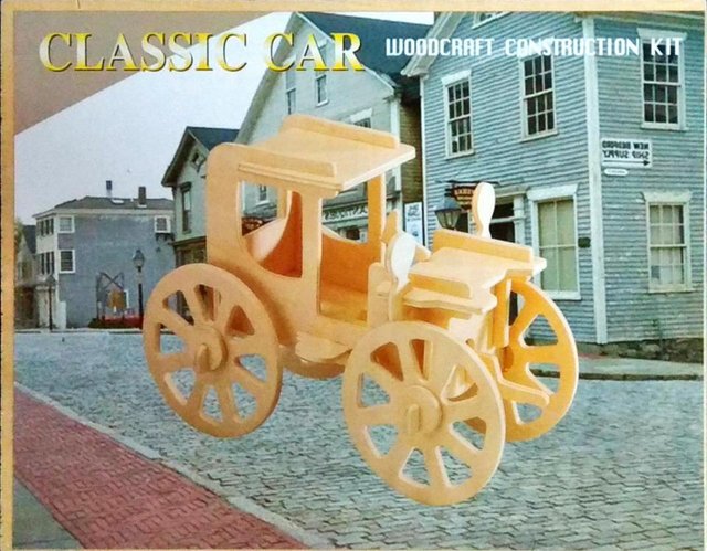 Classic Car Woodcraft Construction Kit Packaging