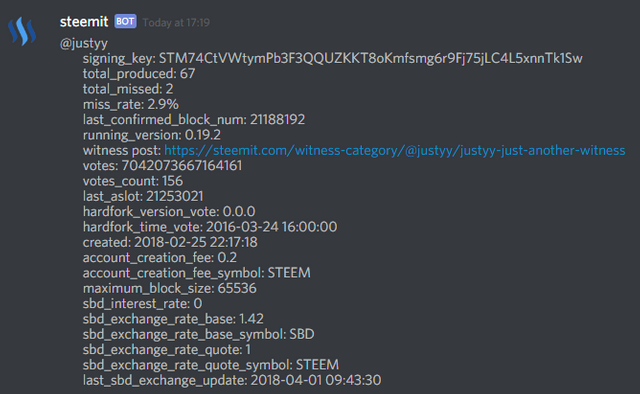 Steem 指南 之justyy 在线工具与api 系列 Discord 机器人 Steemit