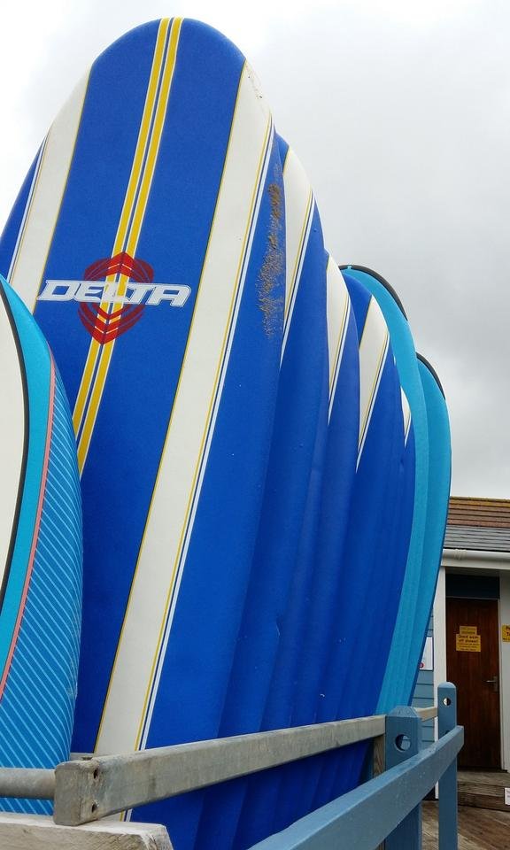 blue surf board