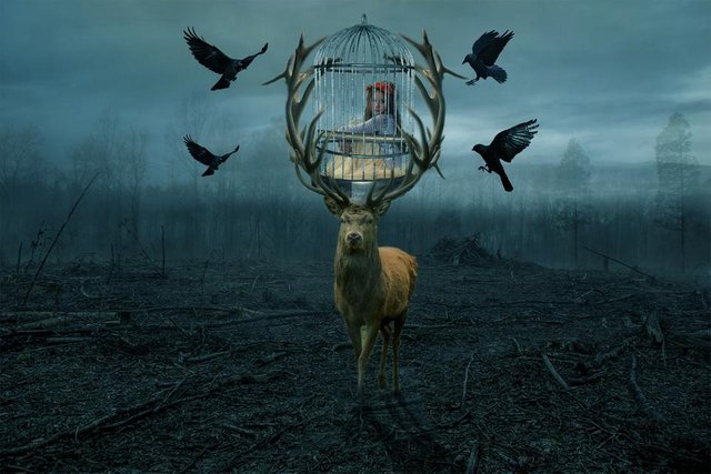 A journey on the deer horn photomanipulation.jpg