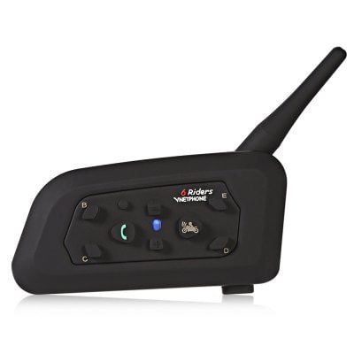 Gearbest VNETPHONE V6 Motorcycle Helmet Bluetooth Intercom Headset