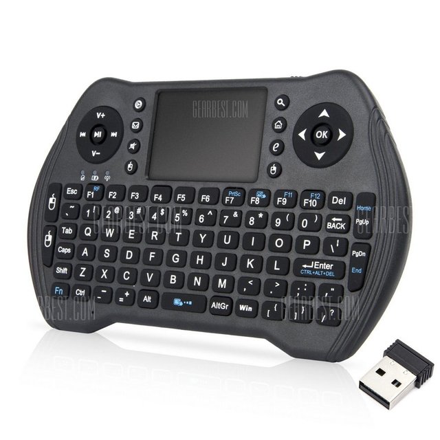 Gearbest SUP4 MT10 Wireless Keyboard Fly Air Mouse for Android Smart TV Box PC - BLACK