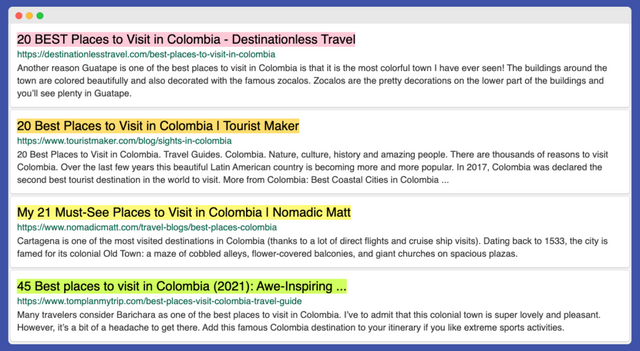 Types of travel articles, listicles examples