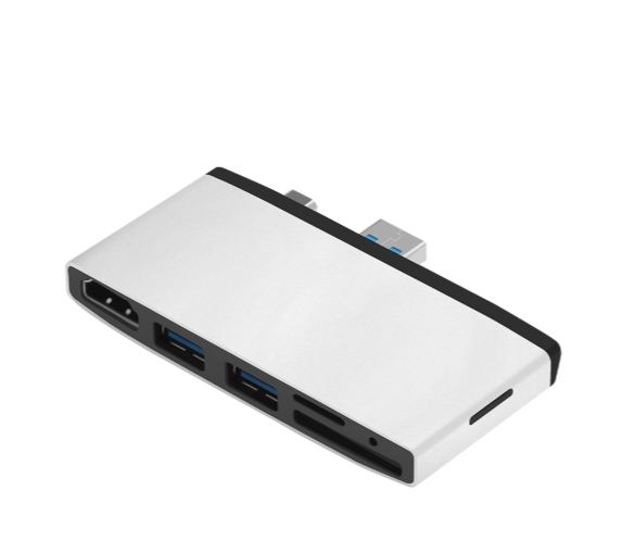 Rocketek Dual USB3.0 Card Reader, Special Design for Microsoft Surface Pro 3 12.3   with 2 Port USB 3.0+Mini DP to HDMI+SD TF Micro SD  Memory Card Solt Combo Adapter - rocketeck.png