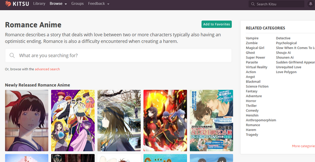 Anime sites to use new arrivals