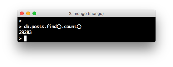 mongoshell output