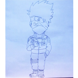 How to draw Kakashi - Easy Naruto drawings for beginners