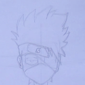 Easy anime drawing, How to draw kakashi Hatake step by step