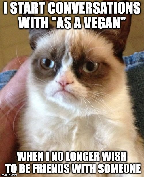 Image result for grumpy cat vegan