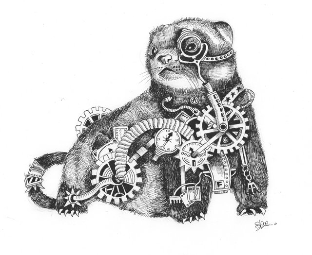 Mechanical Animals. A Steampunk themed drawing project. — Steemit