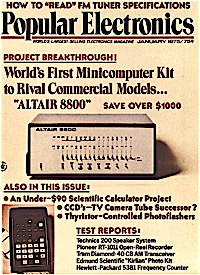 Altair 880 microcomputer in Popular Electronic