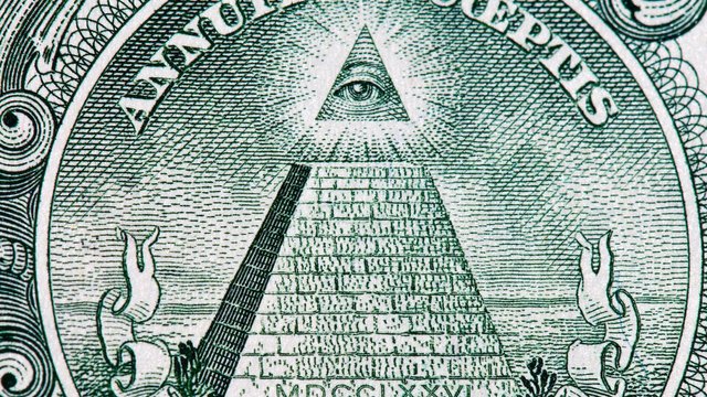 All seeing eye on dollar