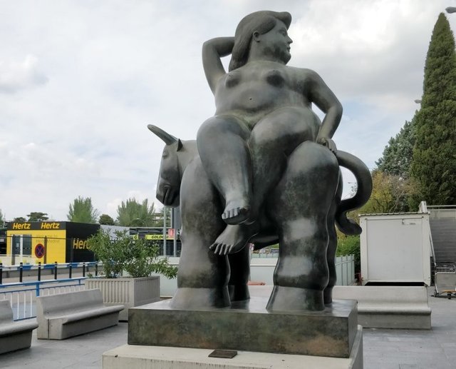 Fat Woman on Thick Bull