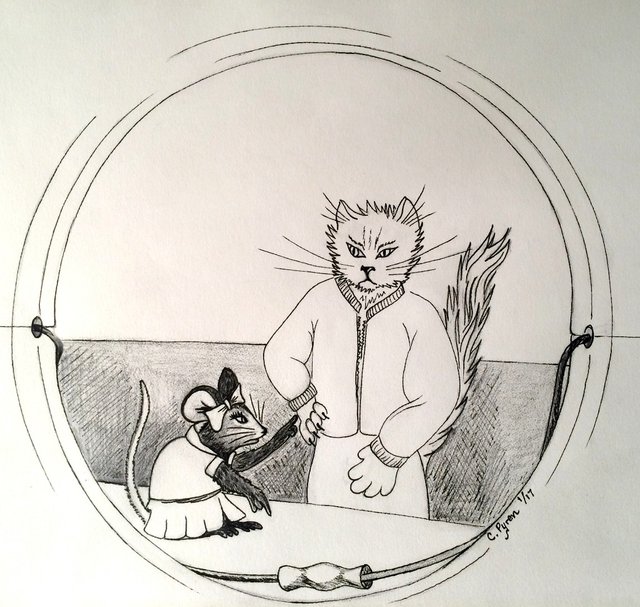 Mouse Loves A Cat Drawing 2 For Justiceforall S Forgotten Fairytale Steemit