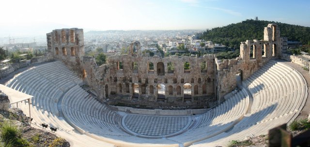 Panoramic of one of the Outdoor Arenas on the side of The Acropolis