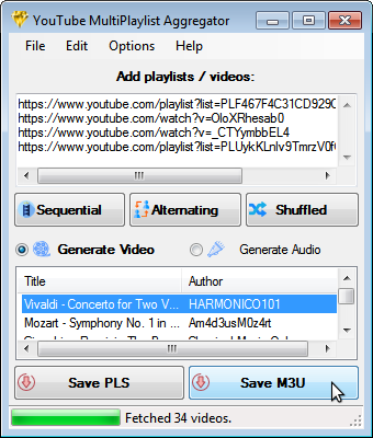 YouTube MultiPlaylist Aggregator
