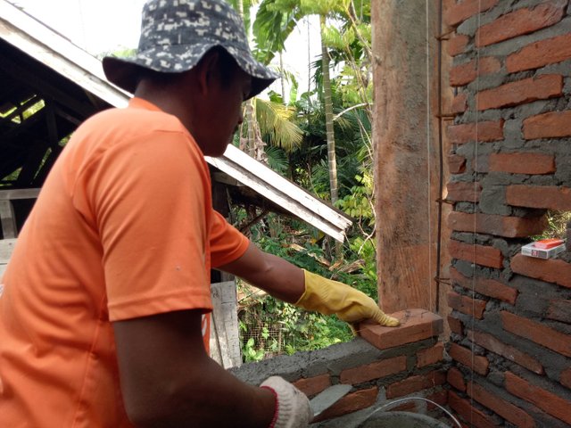 The process of installation of brick. — Steemit