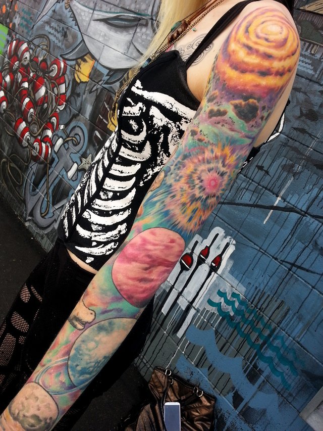 Outer Space Tattoo Sleeve In Full Color Steemit