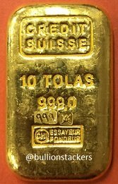 Solid-Gold in Steemit – Credit Suisse 10 tolas Gold Bullion Bar