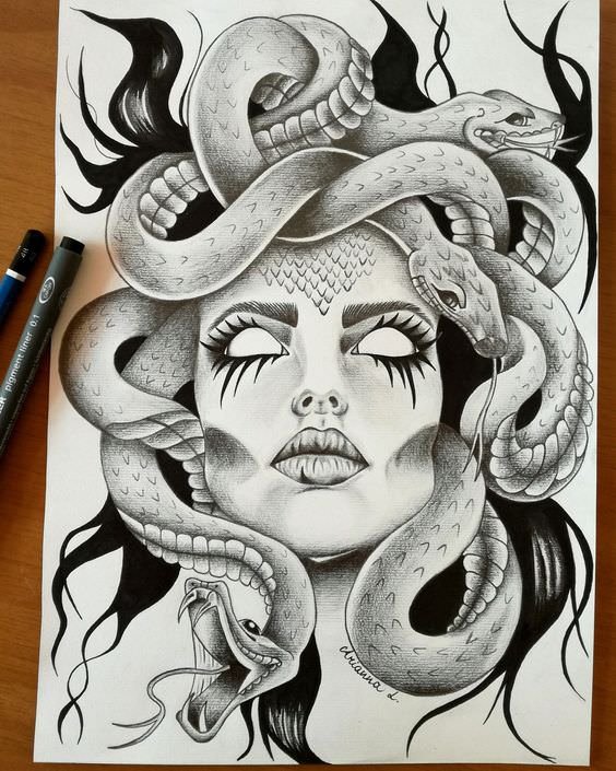 Serpiente estilo GUCCI| Recreando dibujos a lápiz en digital| TEAMMONEY  ART-BLOG #6 — Steemit