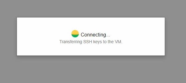 Google Cloud connecting SSH