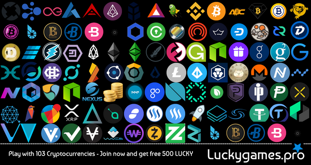 Coins accepted by Luckygames