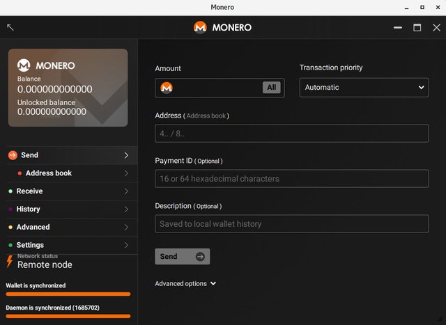 Monero on TAILS syncing from a remote Onion node