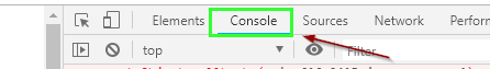 Enable browser developer console