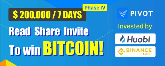 Read Share Invite To!    Earn Bitcoin Pivot App Steemit - 