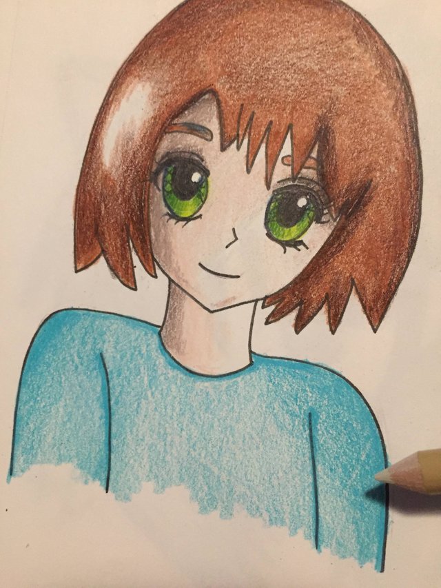 Anime Girl Colored Pencil Original Art By Kaylin Steemit