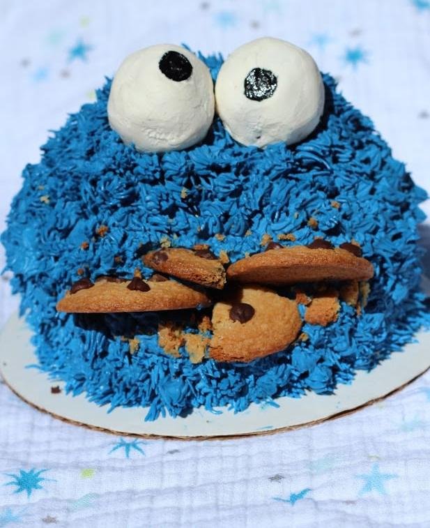 Cookie Monster Birthday Cake (Easy Smash Cake)