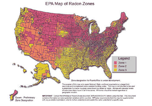 Radon-222 Distribution Map
