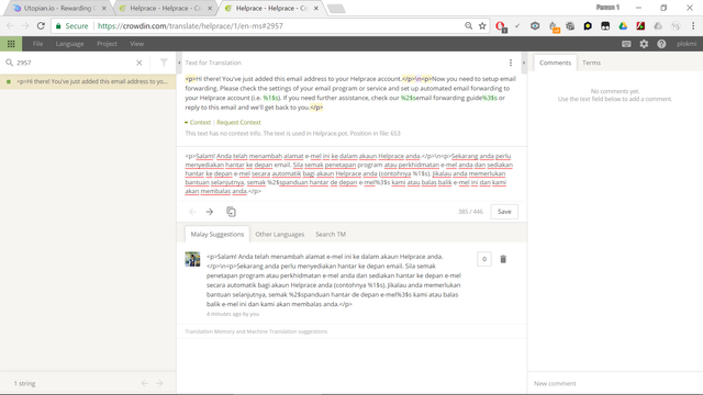 Contribute To Open Source Project Helprace Translation From English To Malay Part 1 616 Words Steemit