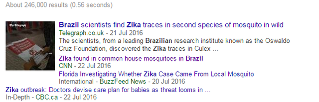 Google news "Zika Brazil"