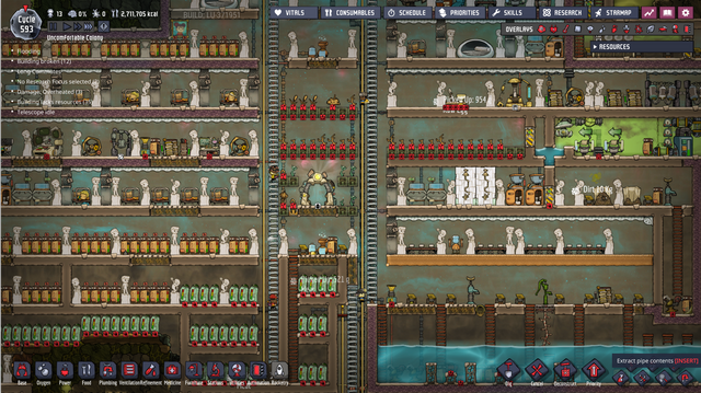 Screenshot of my Oxygen Not Included colony