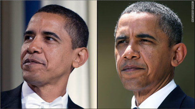 What do you think of this picture of Obama at the beginning and end of ...