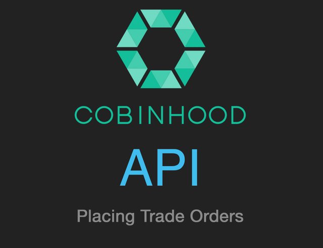 Cobinhood API placing Orders