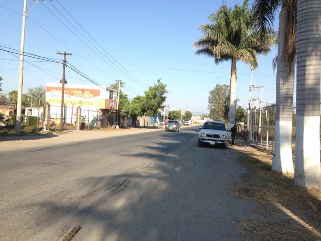 First day on the road, Calle Allende in Ameca!