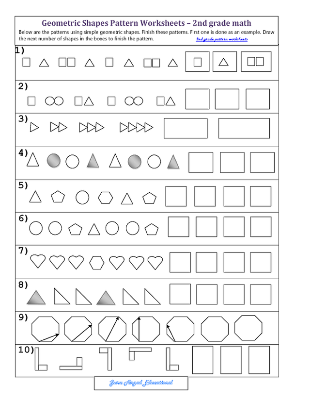 geometry patterns in geometry printable 4th grade teachervision ...