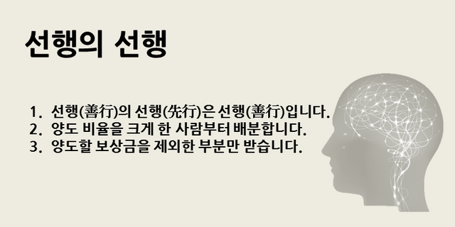 선행(善行)의 선행(先行)은 선행(善行)