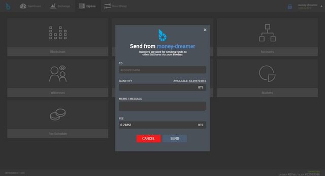 Bitshares Send