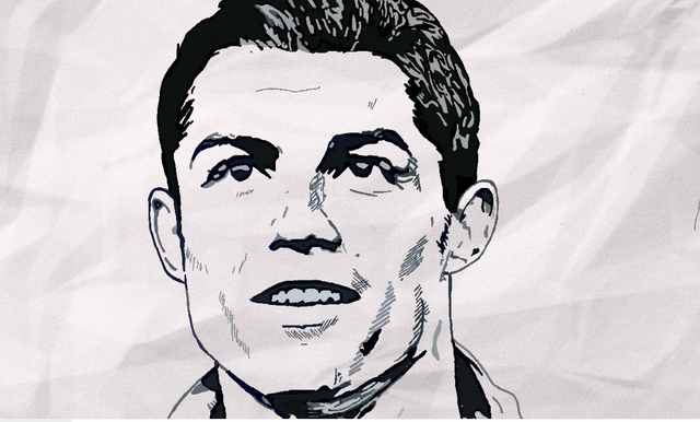 Series 3 Portrait Of Cristiano Ronaldo Pixel Art By