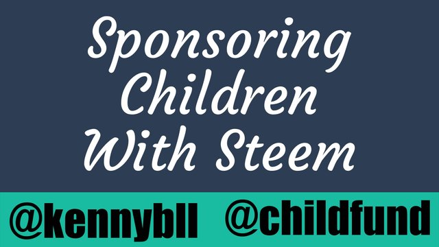 Sponsoring Children With Steem