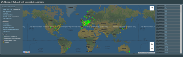 Radioactive@home map