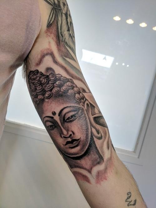 Tiger and lotus half sleeve with more to come, work in progress — Steemit