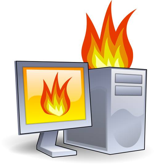 Computer on Fire