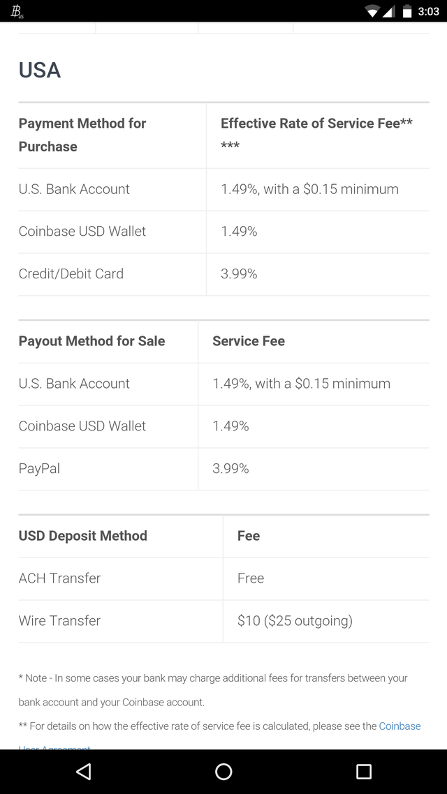 coinbase fees