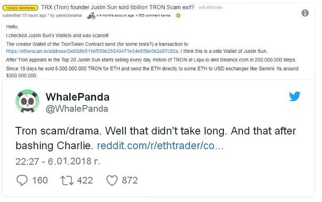 After Emergence Of This Comment The User Of Reddit Sopun Has Paid Attention That The Account From Which Trx Sale Has Been Made Is In Addition Tied To The After Emergence Of This Comment The User Of Reddit Sopun Has Paid Attention That The Account From Which Trx Sale Has Been Made Is In Addition Tied To The