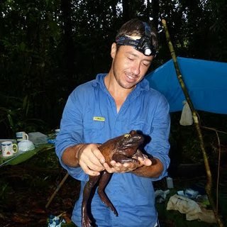 DR Tyrone Lavery studying amphibians?